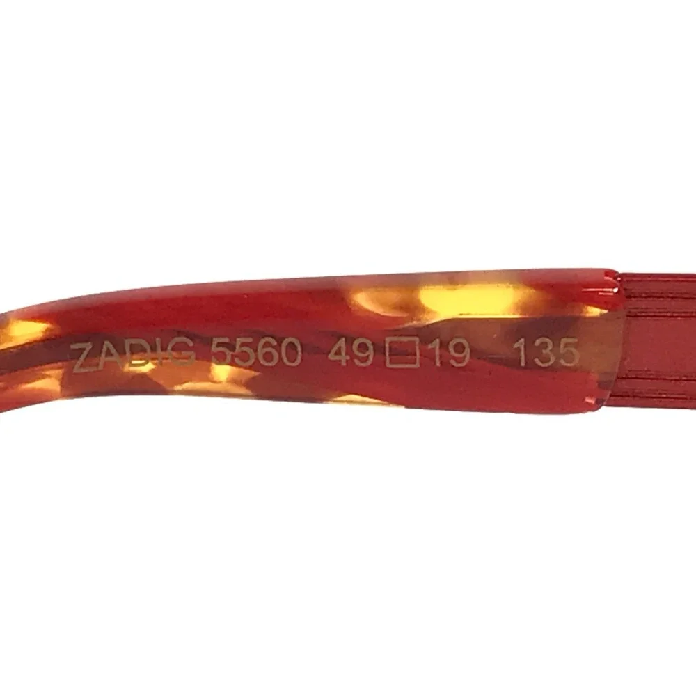 BOZ Eyeglasses Frames ZADIG 5560 Yellow Sand Orange Cat Eye Half Rim 49-19-135